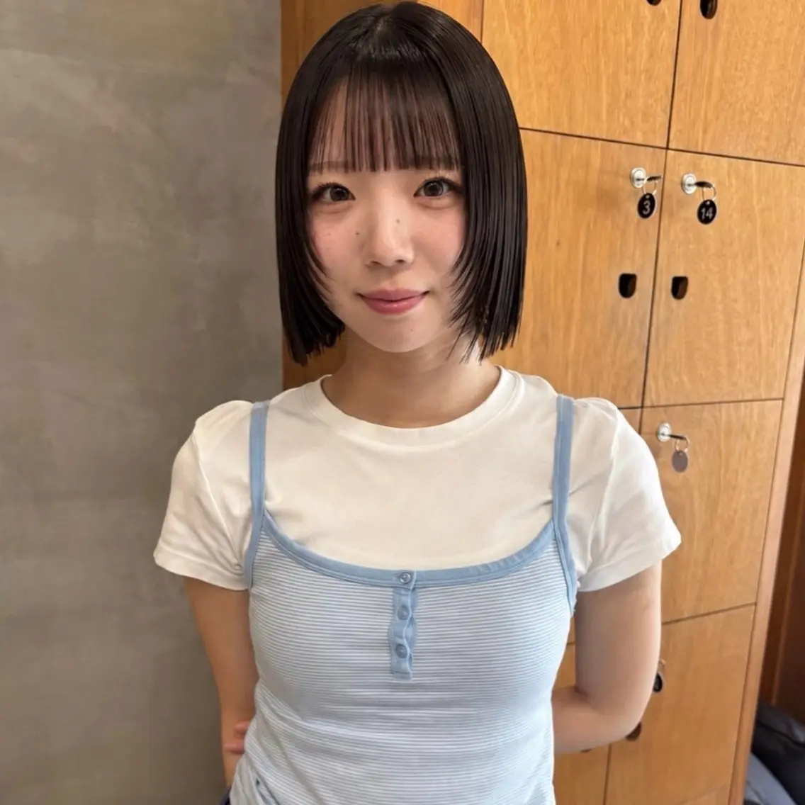ミディアム 縮毛矯正 トリートメント 瑠己杏 :ボブ/ ハイトーンのヘアスタイル