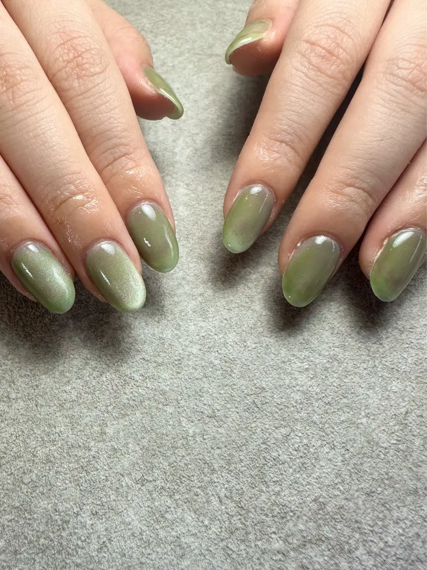 ネイル マグネットネイル ワンカラーネイル 春ネイル nailroom Anmie.のネイルデザイン