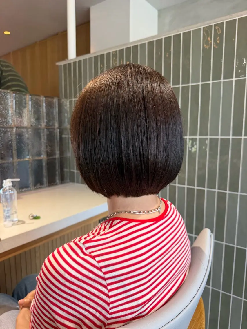 ショート ボブ カット ヘアカラー トリートメント 村田 未来のヘアスタイル