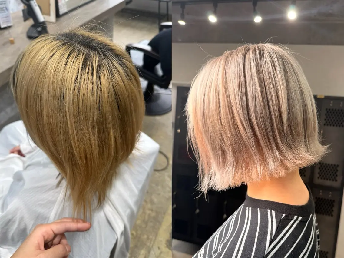カラー ヘアカラー ルシ🎨/ハイトーン 個性派/グレージュのヘアスタイル