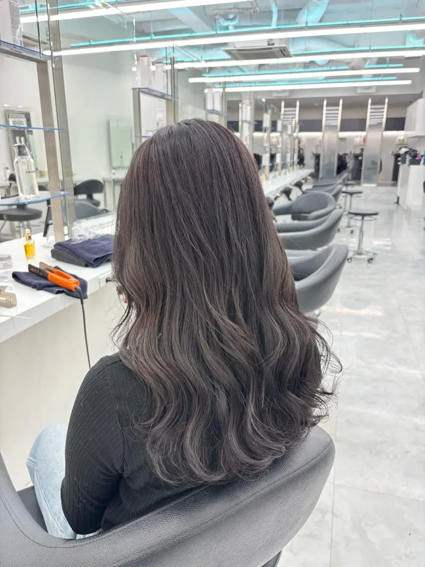 ロング カラー カット ヘアカラー ヘッドスパ ヘアセット 🫧韓国風透明感 ヘア🫧towaのヘアスタイル