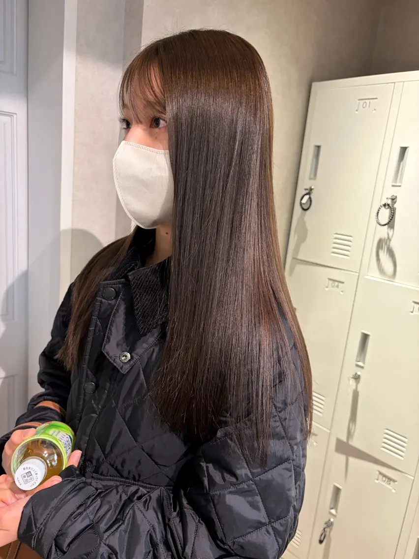 セミロング カラー オリーブカラー カット ヘアカラー トリートメント ナチュラル透明感🌱 小山美樹子のヘアスタイル