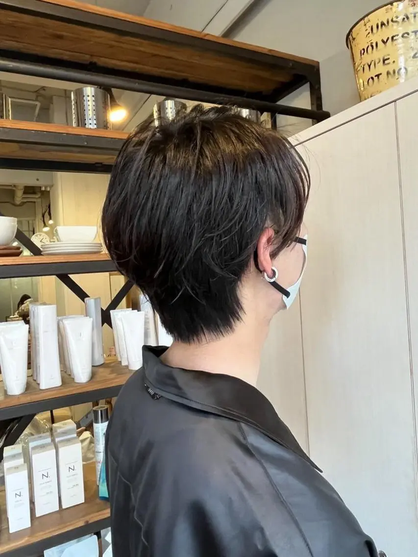 メンズ マッシュ 刈り上げ メンズベリーショート きむら なみか🪐のヘアスタイル