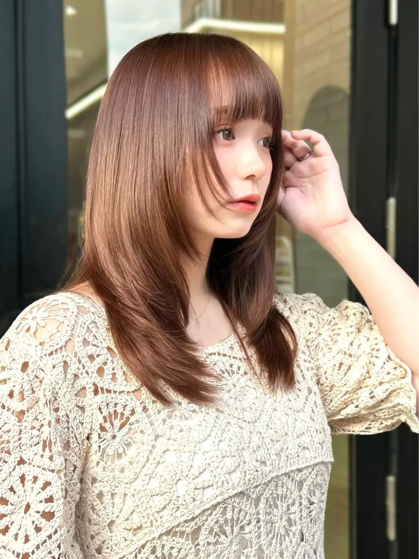 【🎗️minimo限定🎗️】前髪カット➕透明感カラー🩷(スタイリング込み)の写真