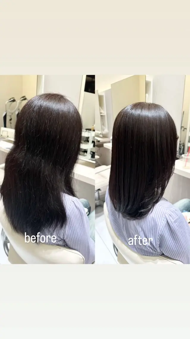 ロング 縮毛矯正 縮毛矯正特化 k-two土田陸登のヘアスタイル