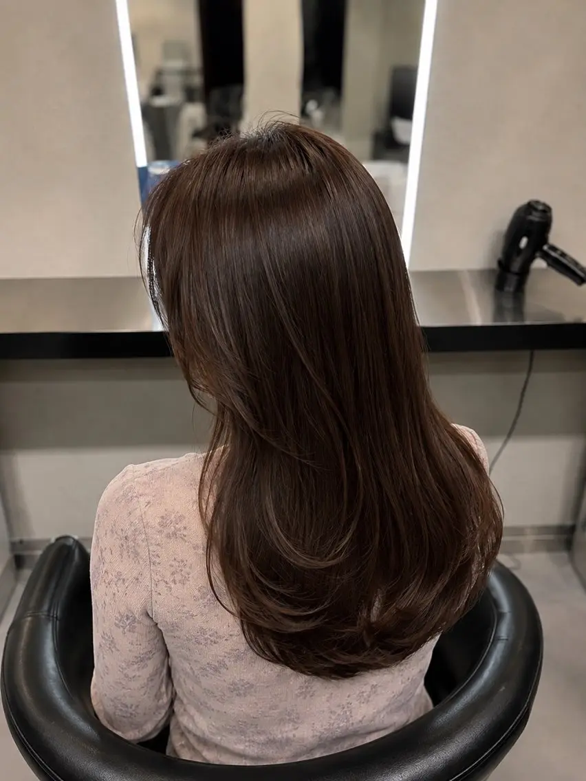 ミディアム カラー ブラウンカラー トリートメント 🌈ウルトワ水素 髪質改善naru🌈のヘアスタイル