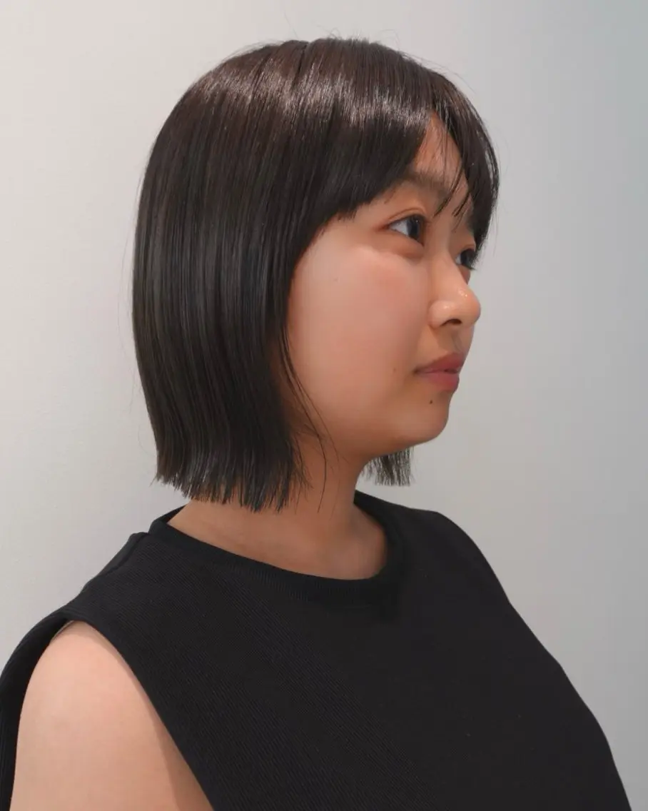 ミディアム カラー カット ヘアカラー saki🌱似合わせ ボブ/透明感カラーのヘアスタイル