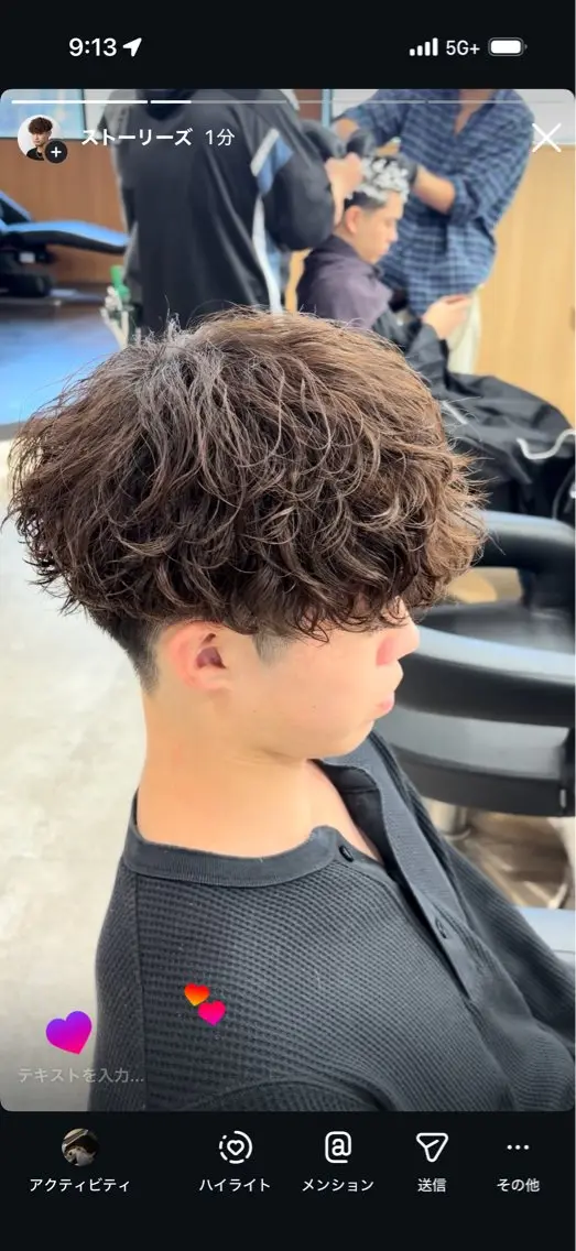 ショート パーマ メンズ メンズパーマ 波巻きパーマ カット パーマ メンズパーマカット 達人/涼のヘアスタイル