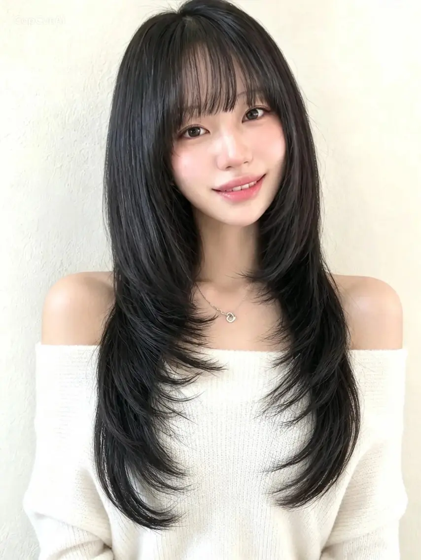 ロング 神戸/karina /レイヤー/顔まわりのヘアスタイル