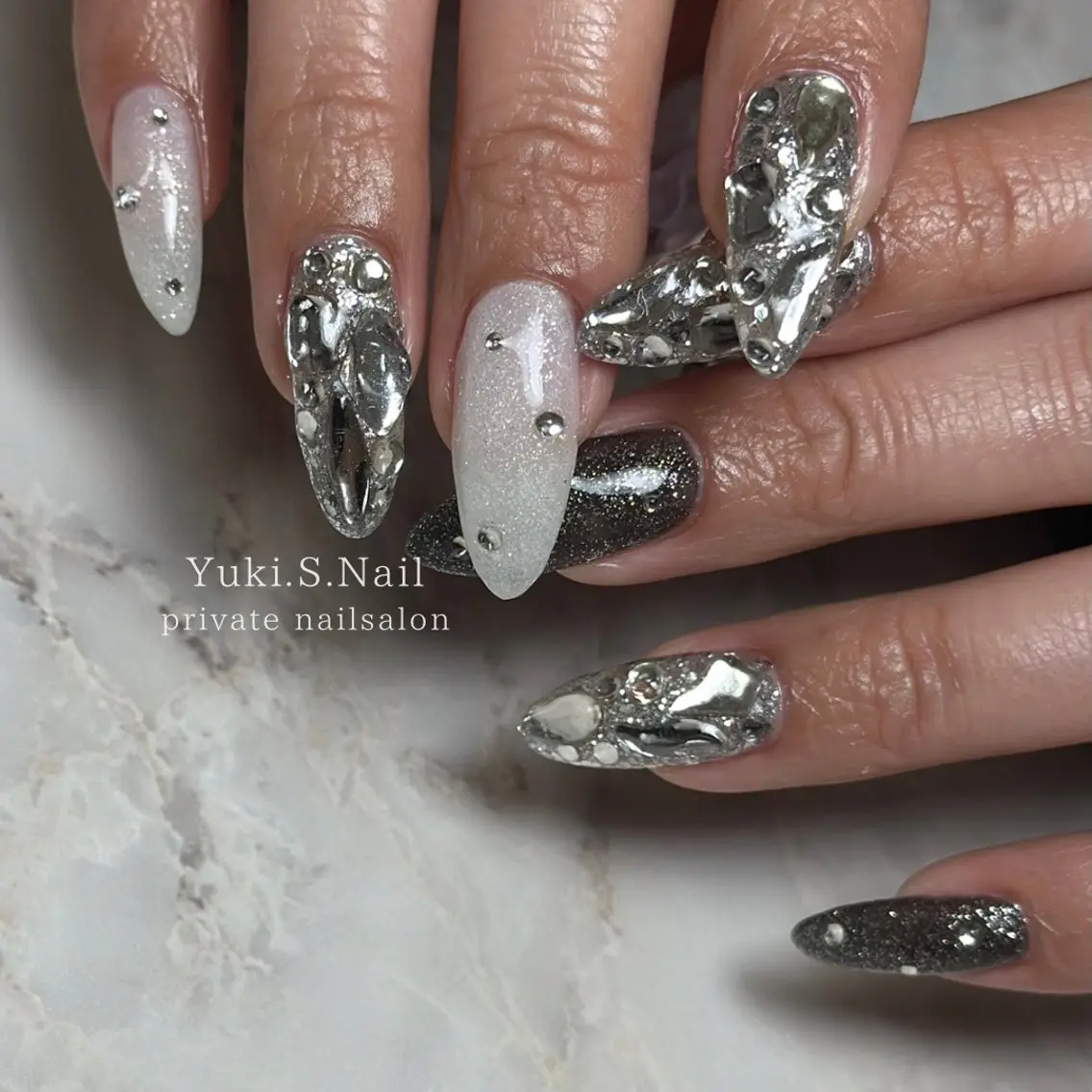 ロング ハンドネイル Yuki S.Nailのネイルデザイン