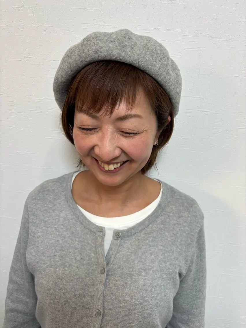 ショート ショートボブ ボブ オン眉 ショートヘア カット トリートメント akane/大和田 駅/ Garanceのヘアスタイル