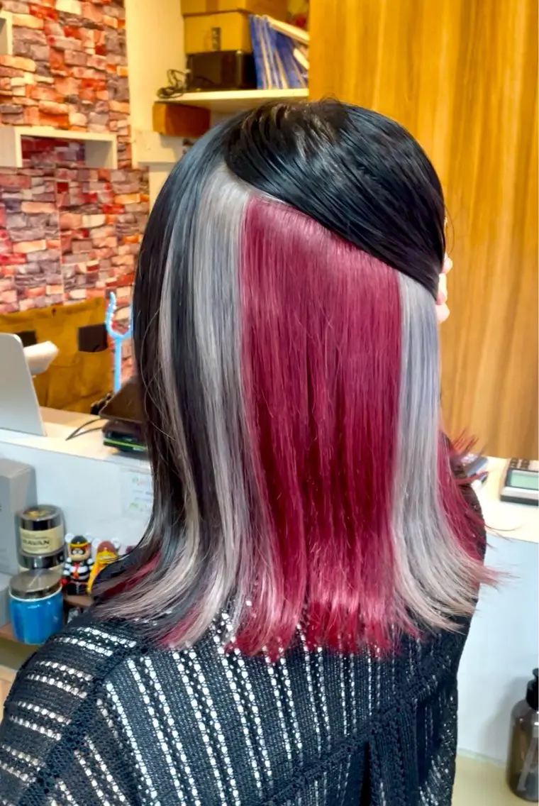 ミディアム カラー デザインカラー ヘアカラー かとう じろのヘアスタイル
