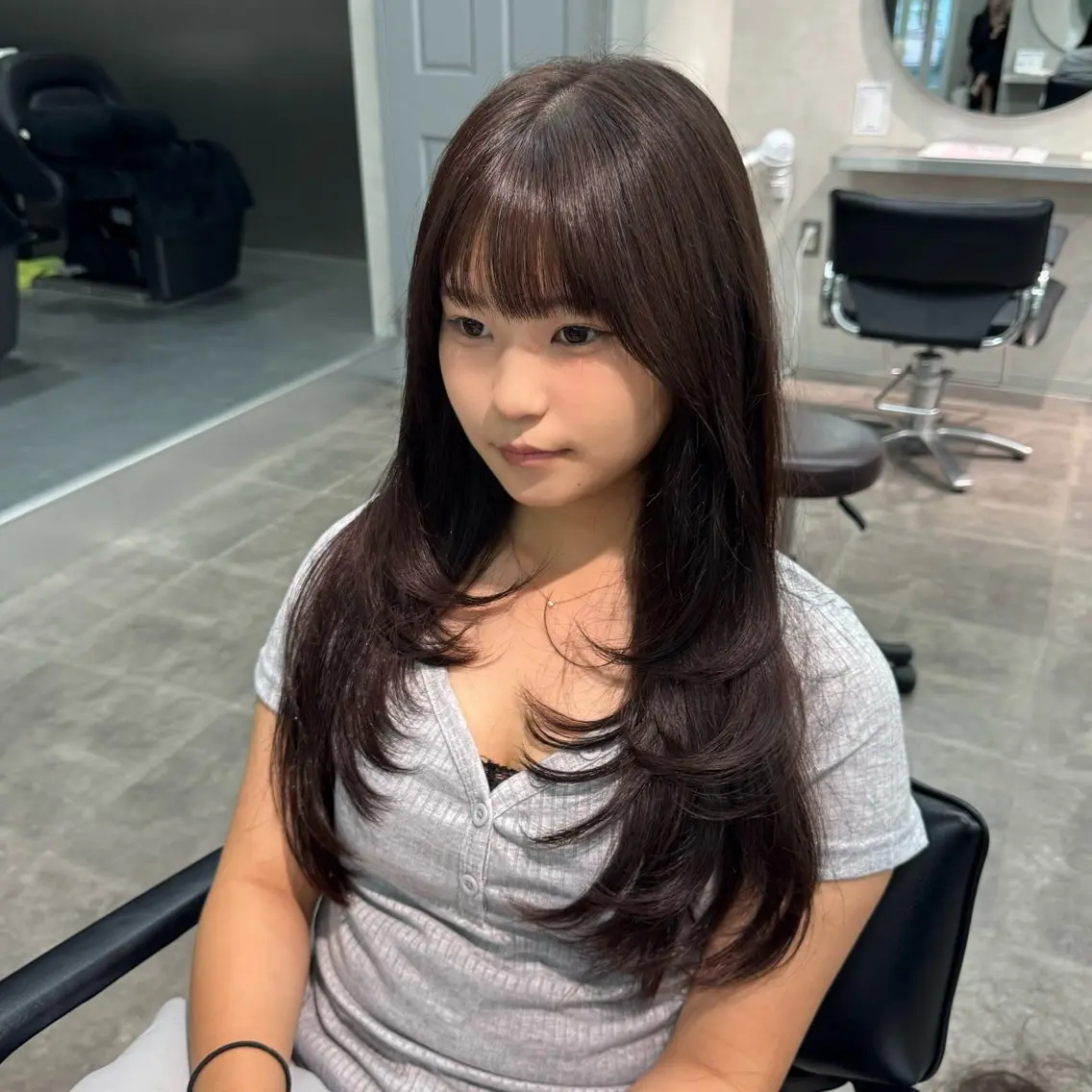 ロング カット ヘアカラー 韓国特化🇰🇷千葉 /レイヤーカット竜生のヘアスタイル