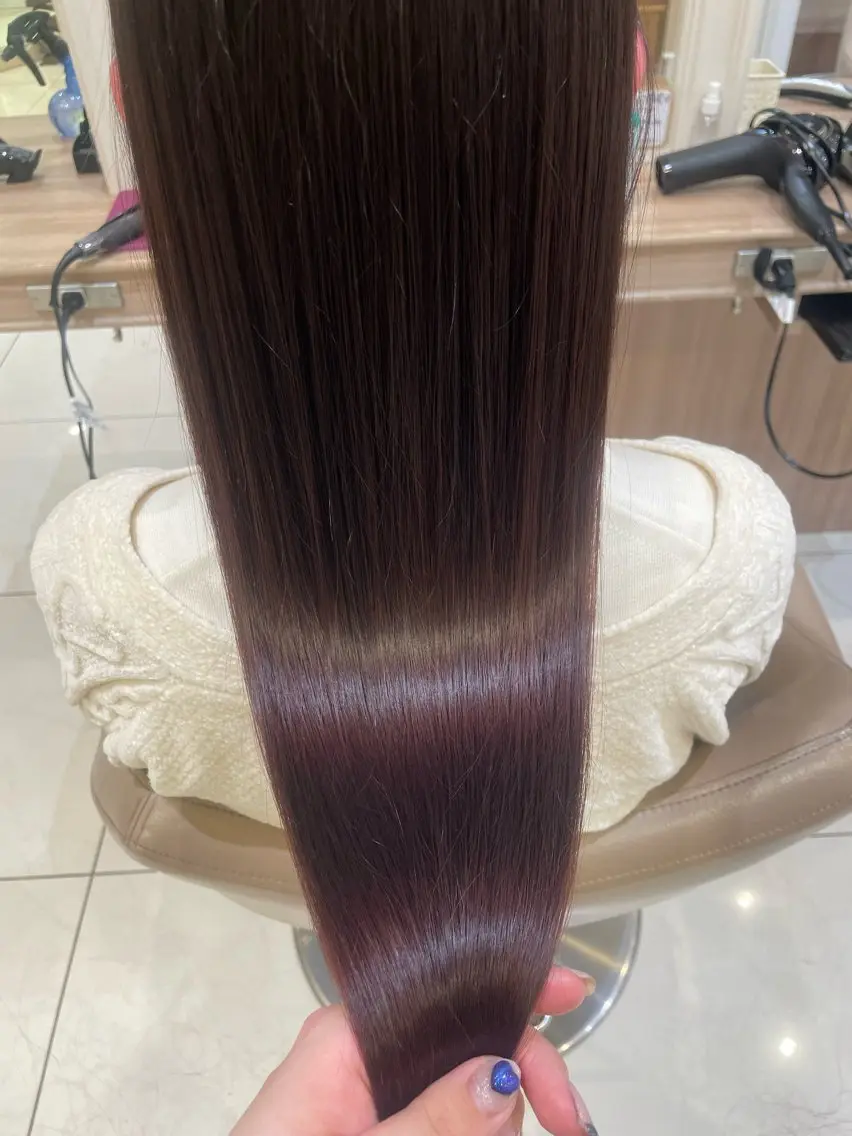 ロング カラー パーマ カット ヘアカラー 縮毛矯正 韓国ヘアメイク🎀/ 縮毛矯正✨山本媛香のヘアスタイル
