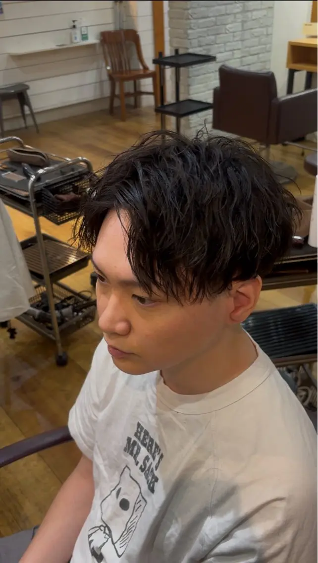 ショート パーマ メンズ メンズパーマ メンズツイストパーマ ツイストパーマ 🌈メンズ特化 大滝　宜史🌈のヘアスタイル