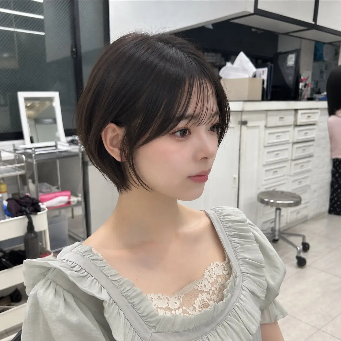 ショート 韓国ヘア🇰🇷／ 艶カラー鈴木萌愛🩶のヘアスタイル