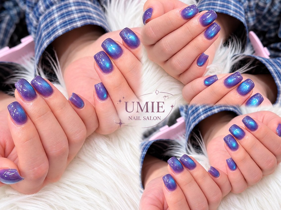 ネイル フットネイル フレンチネイル ジェルネイル ガラスフレンチ マグネットネイル ハンドネイル UMIE NAIL SALONのネイルデザイン