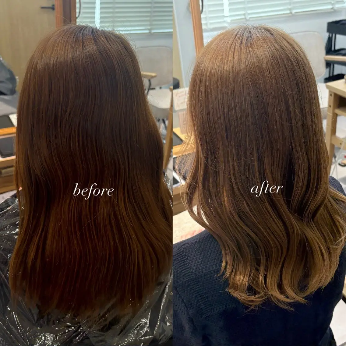 ミディアム カラー ベージュカラー ミルクティーベージュ 🌈透明感カラー🌈 / 西野 杏🫧のヘアスタイル