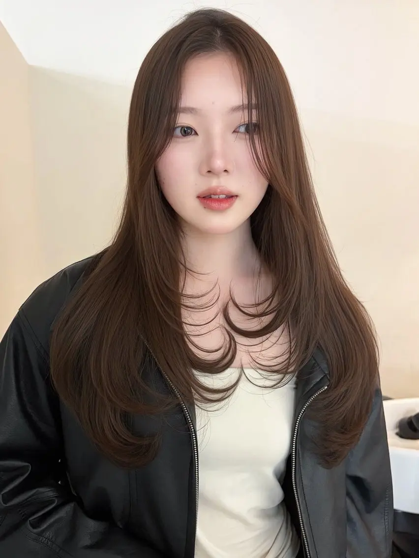 ロング カラー ヘアアレンジ ヘアカラー トリートメント ヘアセット 透け感ベージュ🤎 韓国ヘアtakutoのヘアスタイル