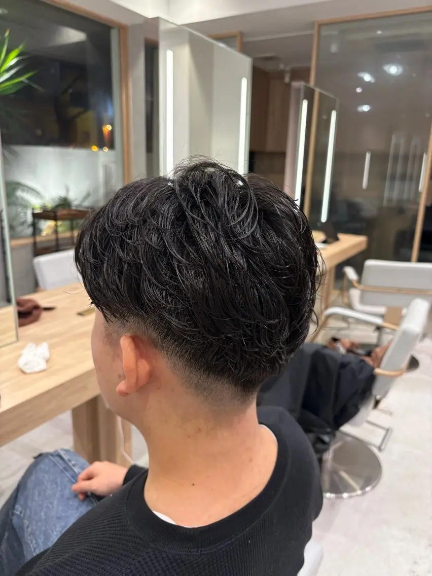 パーマ メンズ 縮毛矯正& 透明感カラー✨レオのヘアスタイル