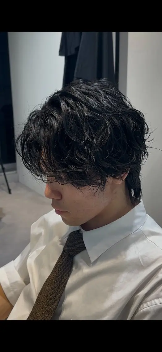 ショート パーマ メンズ メンズパーマ ツイストスパイラルパーマ スパイラルパーマ 似合わせパーマ🔥 河浪  大智のヘアスタイル