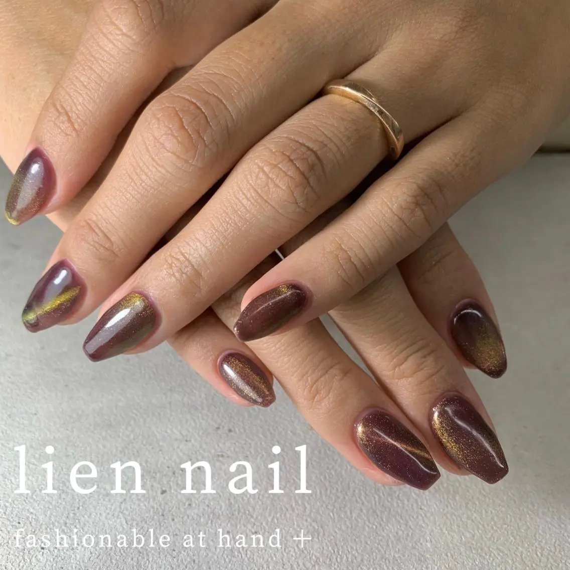 ミディアム ハンドネイル ハンドケア Queen nailのネイルデザイン