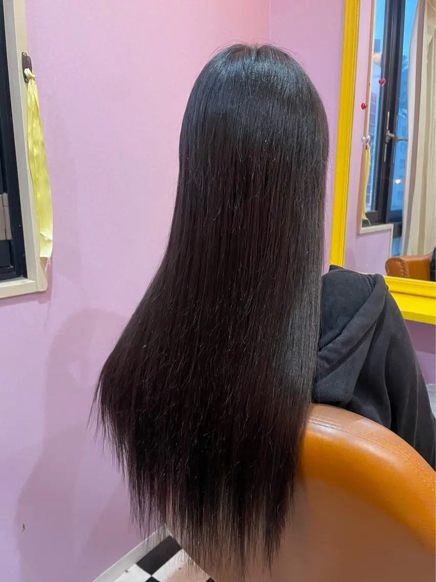 ゆか🐻 ちび編み🤍シールのヘアスタイル