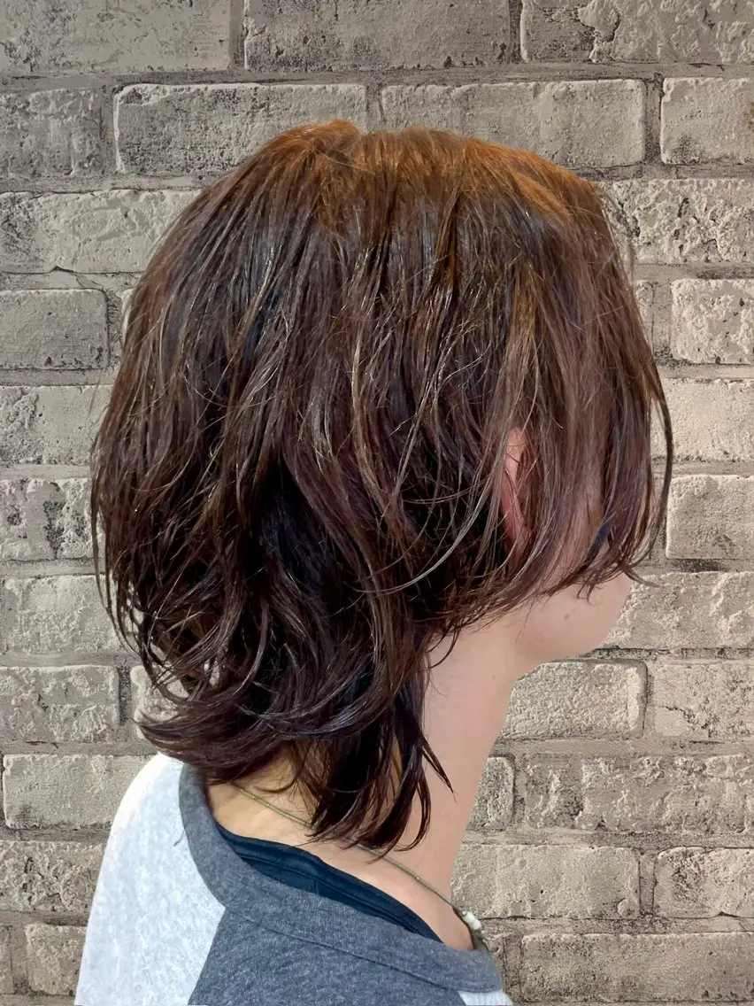 ミディアム カラー パーマ メンズ Men's特化 ✂️ 垢抜けヘア/宮澤蓮のヘアスタイル