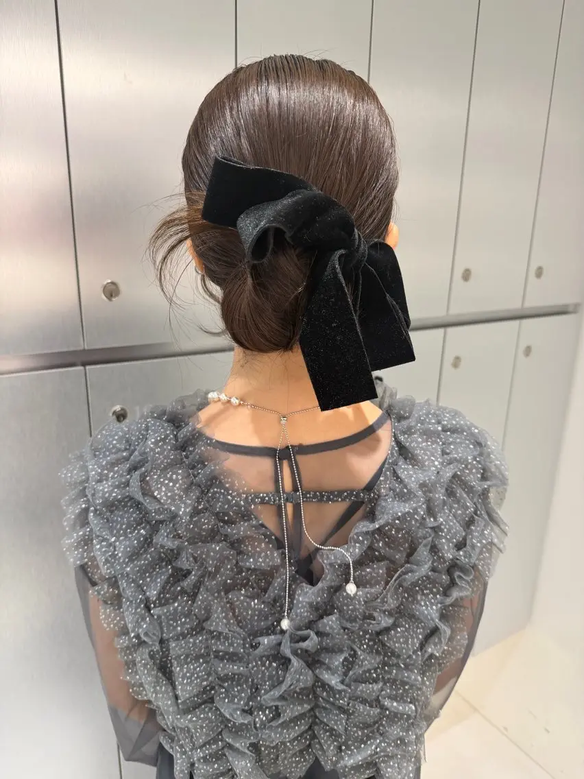 ヘアアレンジ 結婚式・ブライダル ヘアセット ヘアセット🎀耳つぼ 👂💎MONAMIのヘアスタイル