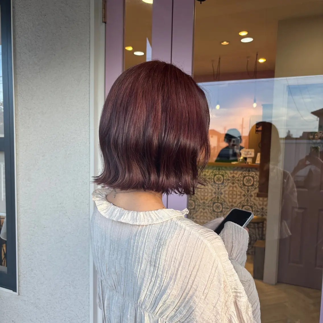ショート カラー ヘアカラー 上村 七海のヘアスタイル