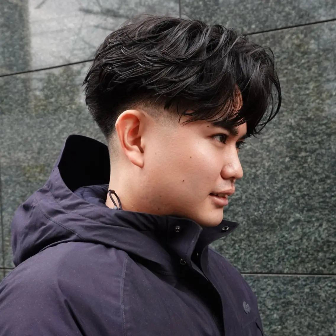 パーマ メンズ センターパート メンズパーマ カット パーマ 渋谷メンズ特化 佐橋世奈のヘアスタイル