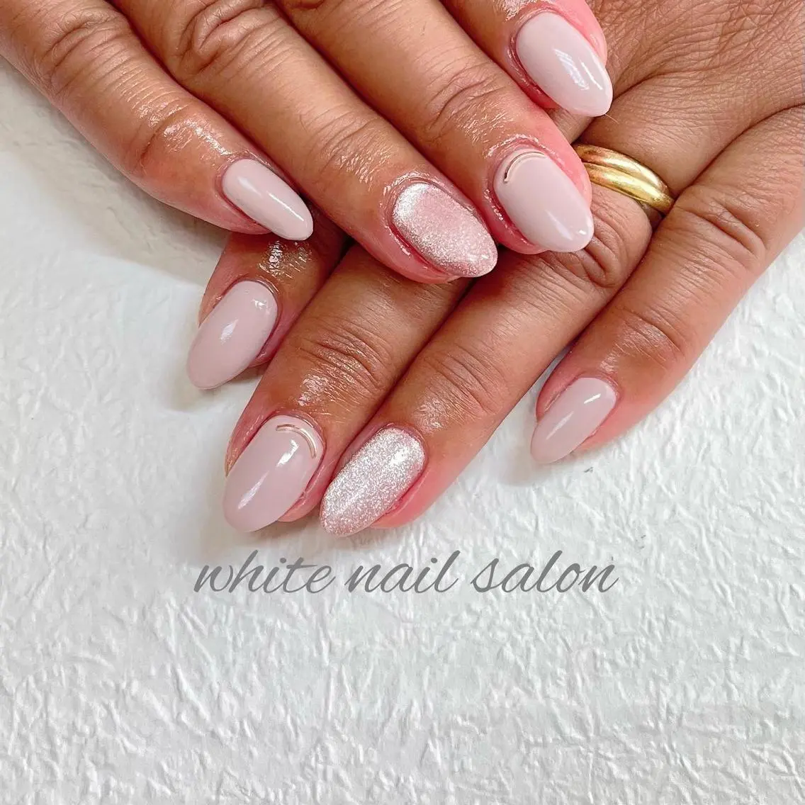 ネイル フットネイル ジェルネイル ハードジェル ラメ(グリッター) 持ち込み ハンドネイル white nail salonのネイルデザイン