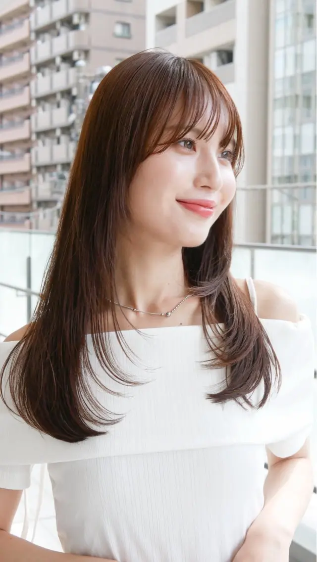 ミディアム カット トリートメント 縮毛矯正/髪質改善 /艶カラー/こうめいのヘアスタイル