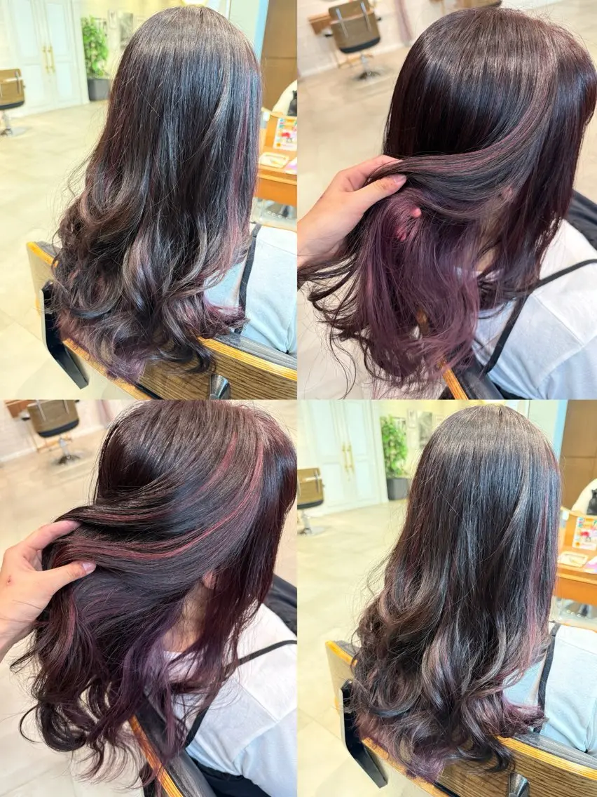 カラー ブラウンカラー ハイライトカラー インナーカラー ピンクカラー カット ヘアカラー トリートメント 長谷川 紗羅のヘアスタイル