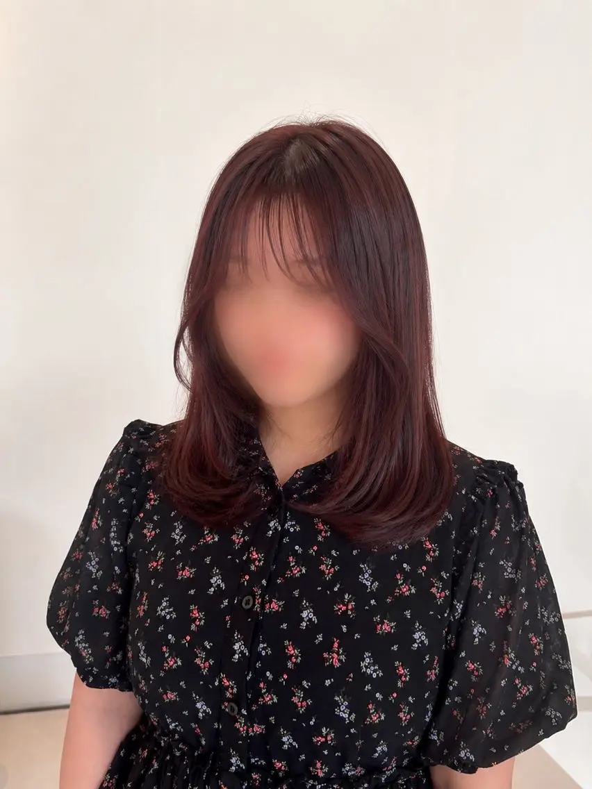 セミロング カット ヘアカラー Agu hair muta 大山佑将のヘアスタイル