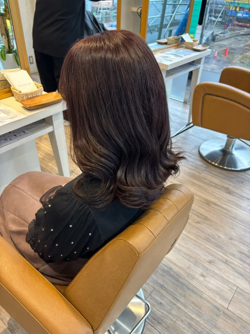 ミディアム ヘアカラー トリートメント yui🥀/ボブ /ブリーチなしカラーのヘアスタイル