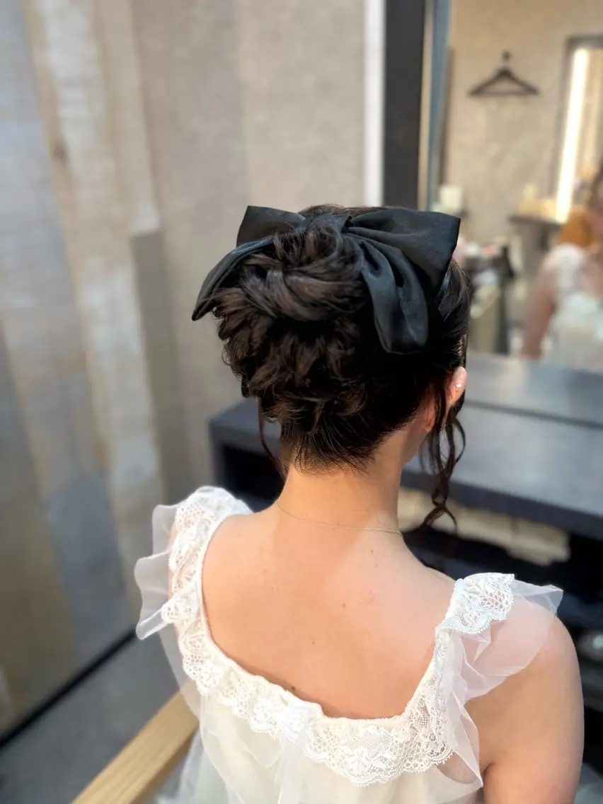 ロング ヘアアレンジ お団子ヘア ヘアセット ヘアメイク スーのその他イメージ