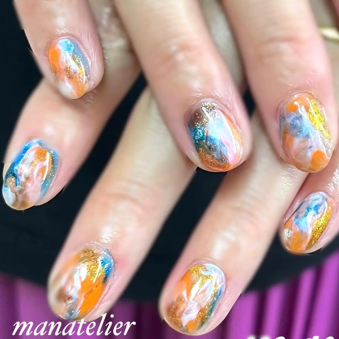 ネイル アートネイル マグネットネイル ニュアンスネイル ハンドネイル manatelier マナトリエのネイルデザイン