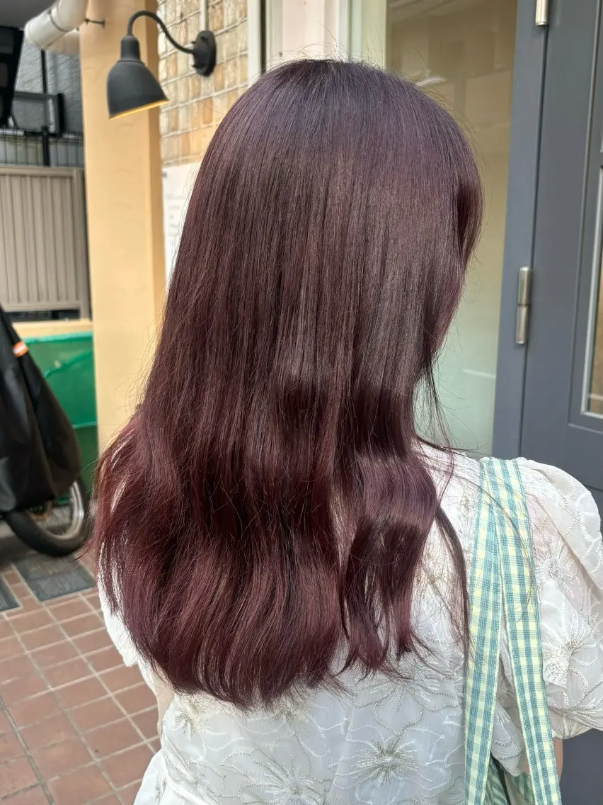 ロング カラー ブリーチ ブリーチなしカラー ヘアカラー トリートメント 暖色/艶カラー🍑☆ /杉村夏希のヘアスタイル
