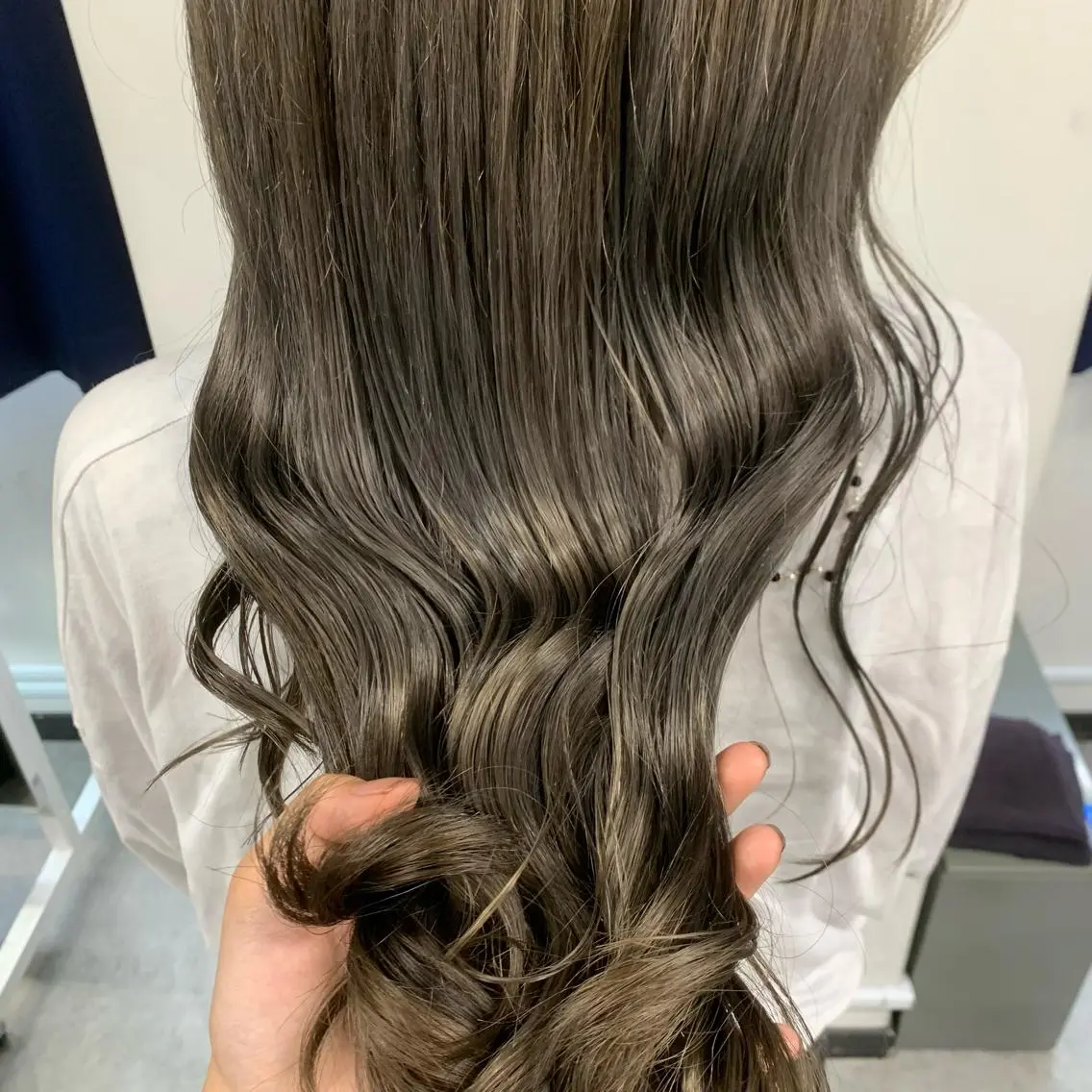 ロング カラー パーマ ヘアアレンジ メンズ キッズ ネイル マツエク・マツパ グレージュ ミルクティーグレージュ 🦋haginoya miho🦋のマツエク・マツパデザイン
