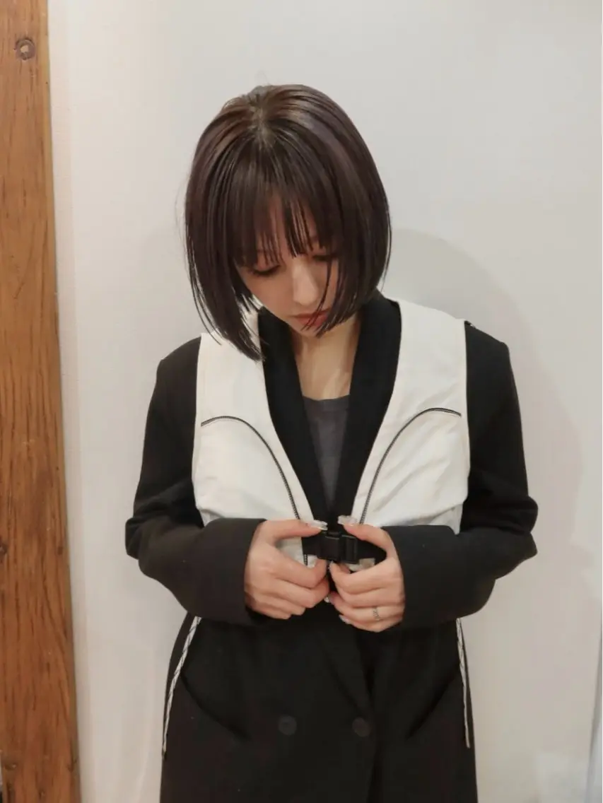 ショート カラー ボブ 髪質改善 カット ヘアカラー トリートメント navile原宿 mariのヘアスタイル