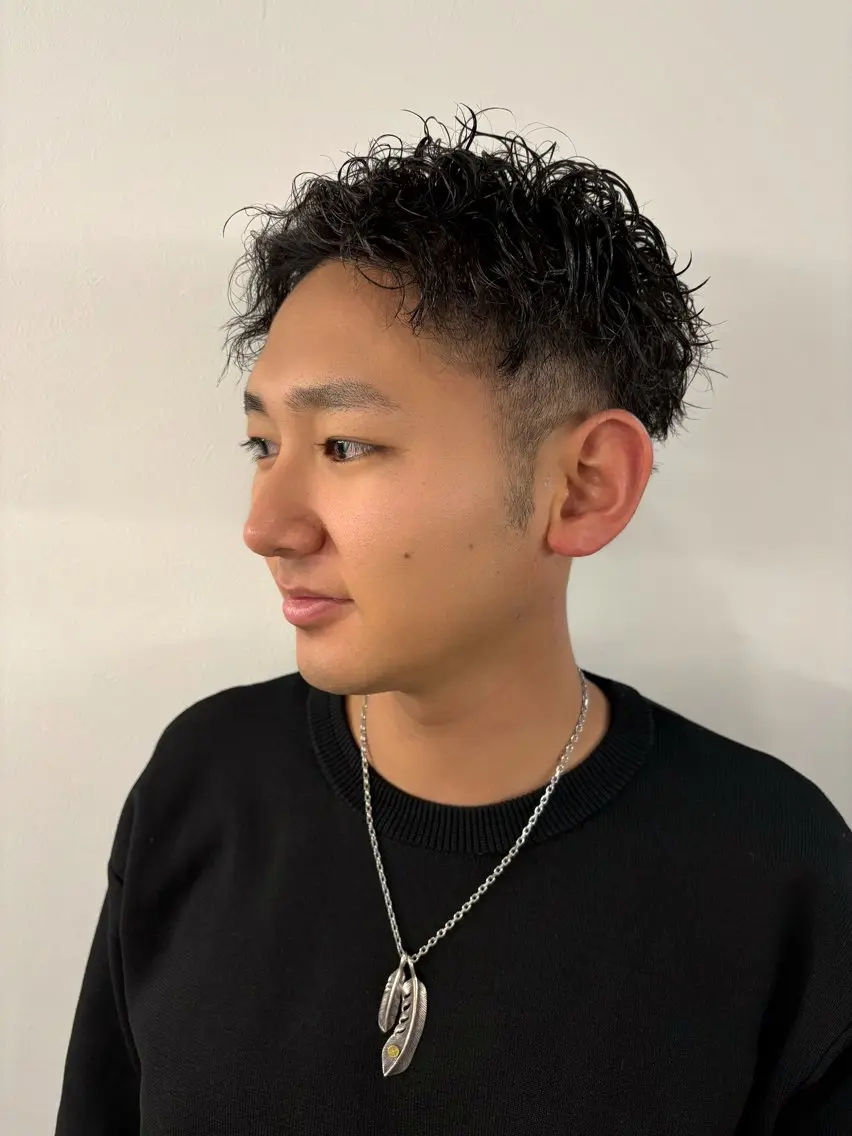 メンズ メンズパーマ おぐら はるみのヘアスタイル