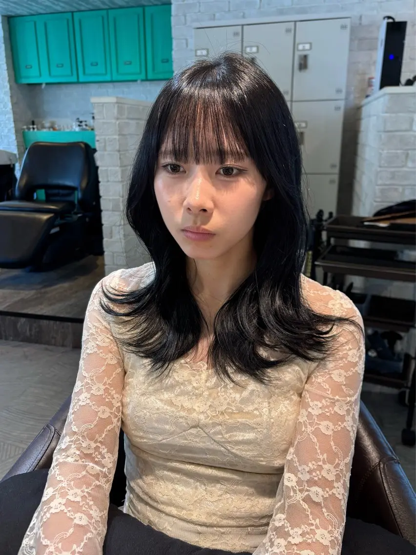 ミディアム ミディアムレイヤー くびれヘア レイヤーカット 盛れるレイヤー/ 髪質改善/遠藤龍雅のヘアスタイル