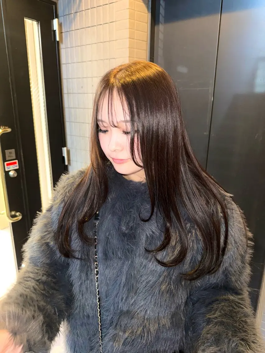 ロング カラー カット ヘアカラー 韓国レイヤー 🎀ダブルカラーのヘアスタイル