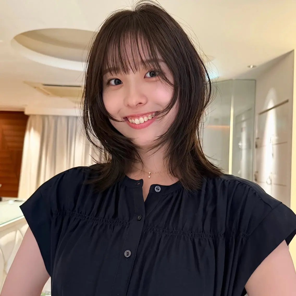 ミディアム ボブレイヤー ボブ レイヤーカット モデル募集/山田蓮/ レイヤーボブのヘアスタイル