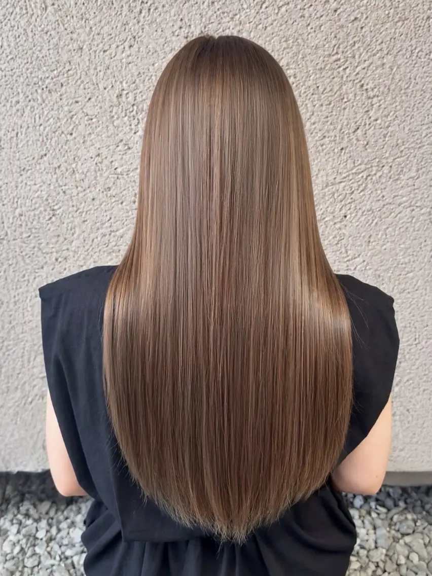ロング カラー ベージュカラー ブリーチ ダブルカラー ヘーゼル ブリーチなしカラー Saraju 仁川店 SHIORI ♥のヘアスタイル