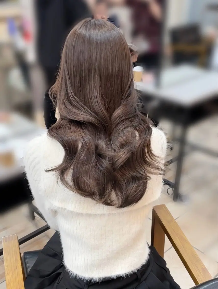 セミロング 韓国ヘア🤍🇰🇷 ‪🫶🏻吉満のヘアスタイル
