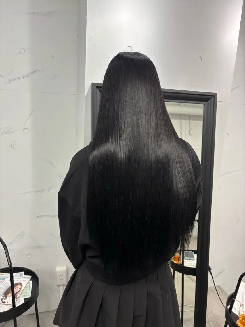 ロング カラー 髪質改善 縮毛矯正 トリートメント マツダ レンのヘアスタイル