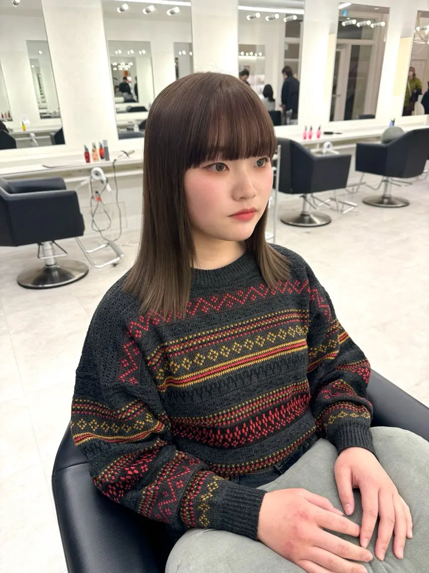 ロング カラー カット ヘアカラー NANO／ ブリーチ×レイヤーのヘアスタイル
