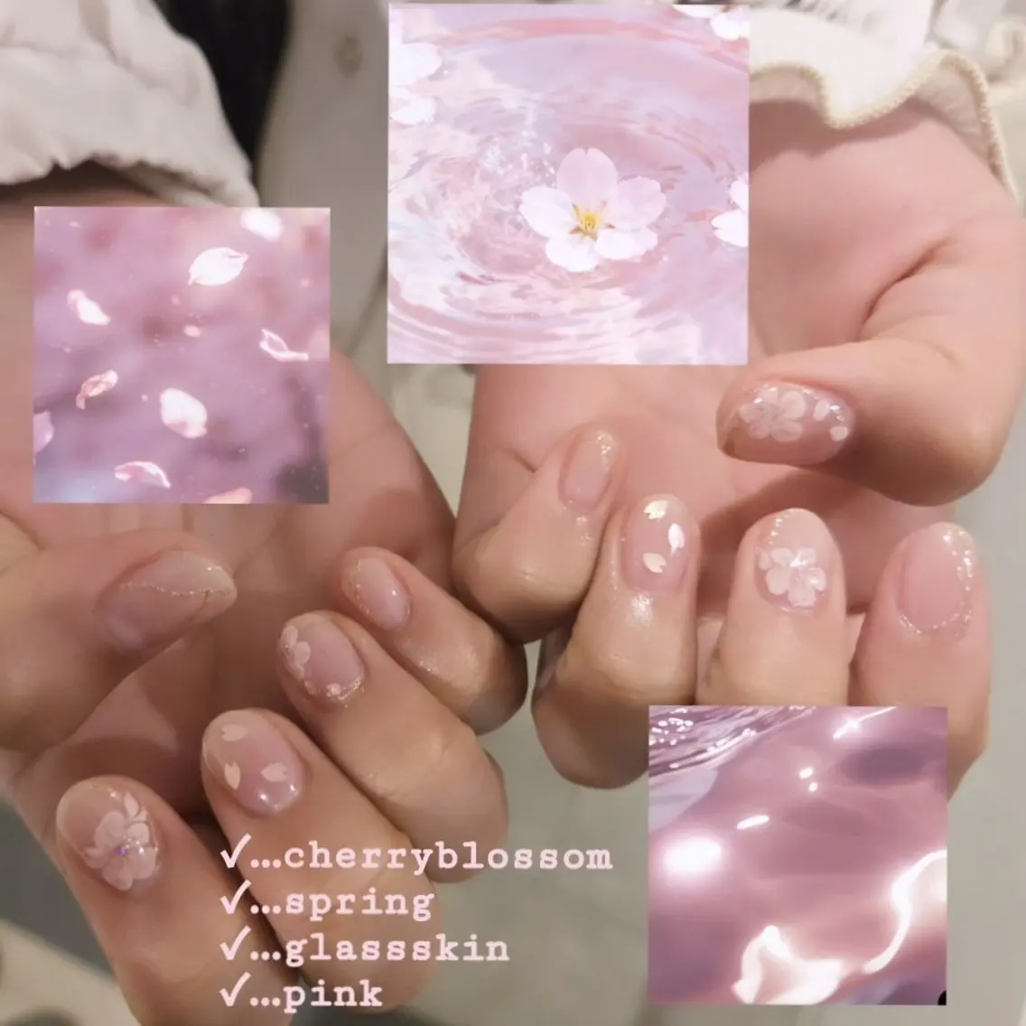 ネイル 桜ネイル 春ネイル ハンドネイル 8appy ARTstudioのネイルデザイン